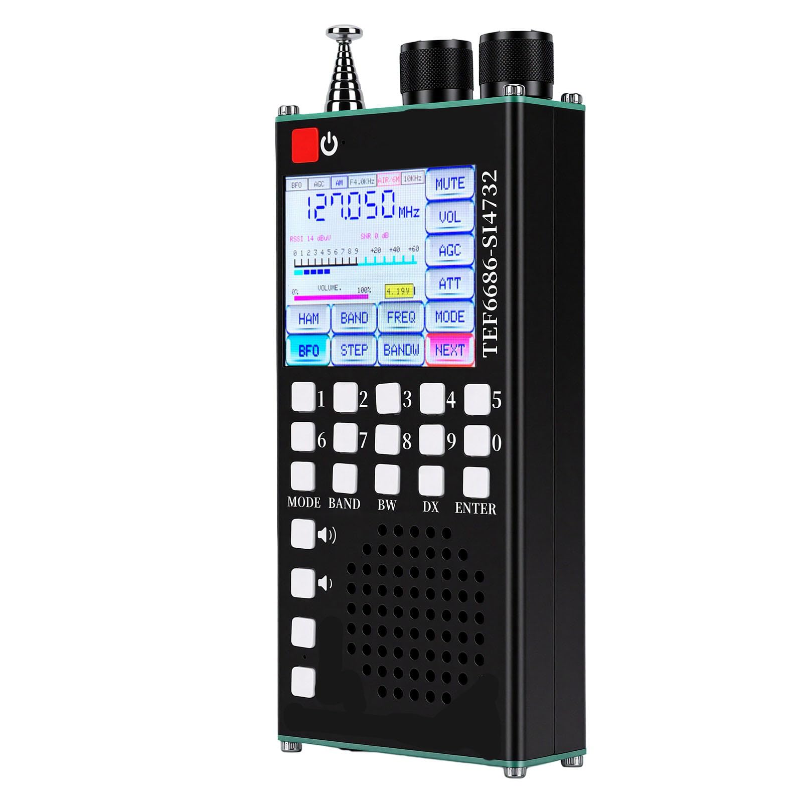 FTVOGUE Mikroradioempfänger für Air Band SSB FM AM SW LW mit D | Vollband-Multiband-Kurzwelle, Bluetooth 5.0-Lautsprecher, 2,4-Zoll-IPS-Touchscreen, 40-mm-Lautsprecher,