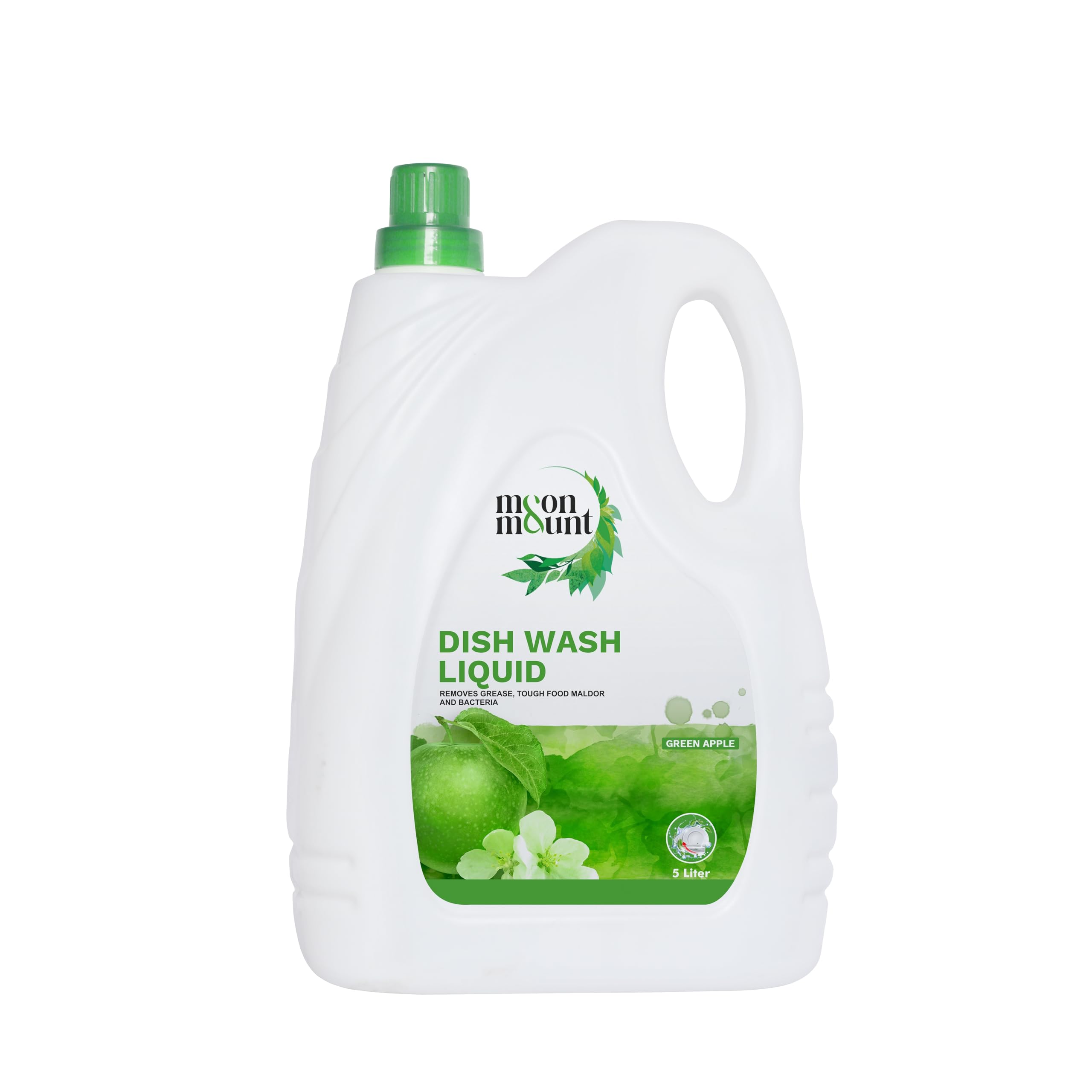 Moon & Mount Dishwash Liquid Gel Green Apple Can Jar, Leaves No Residue, Grease Cleaner For All Utensils, Dishwashing Liquid 5 Liter-picture-31