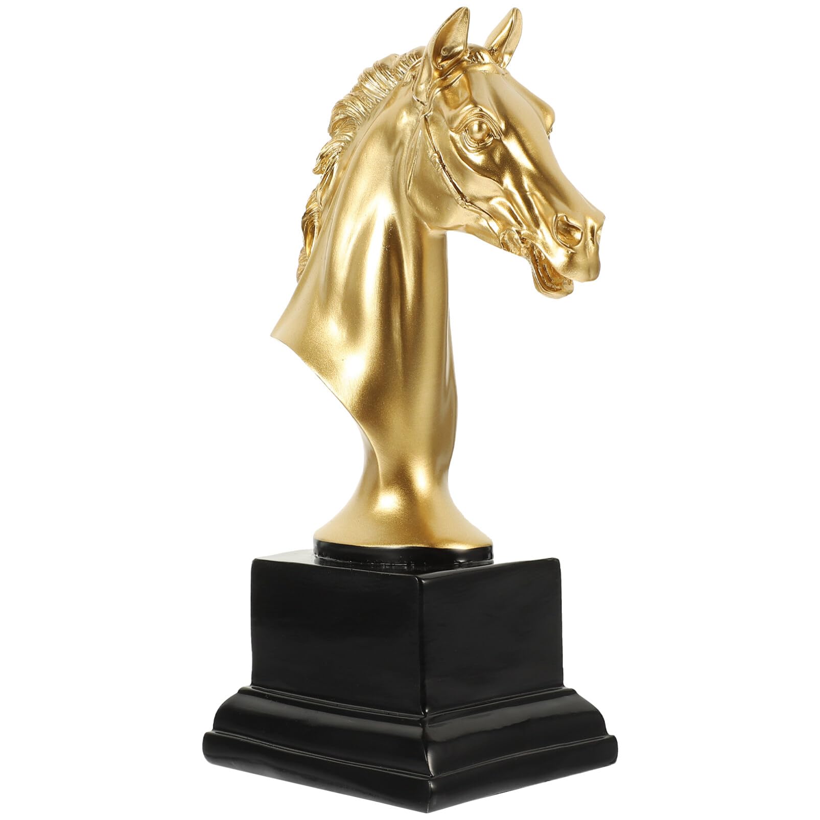 Luxshiny Scultura Decorativa Di Testa Di Cavallo Resina Retro Per Ufficio e Decorazione Domestica Ornamento Da Scrivania Unico Per Amanti Degli Animali