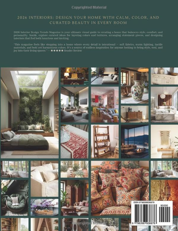 2026 Interior Design Trends Magazine: From Quiet Luxury to Joyful Maximalism — Curated Ideas, Innovative Styles, Color Palettes, Materials, and Mood Board Book to Inspire Every Room image 3