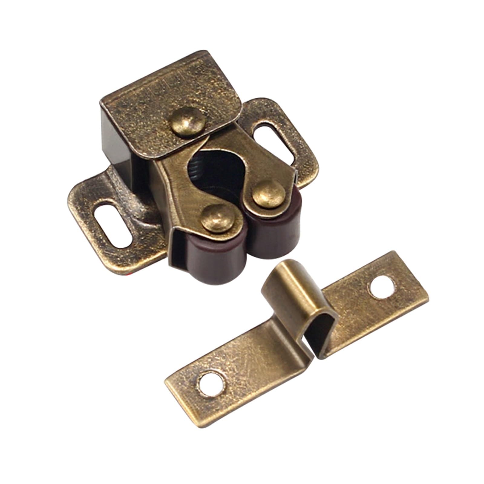 8pcs Cabinet Catches Suction Closet Sliding Door Stoppers Buffer Anti Collision Furniture Hardware Tools for Furniture(Bronze)