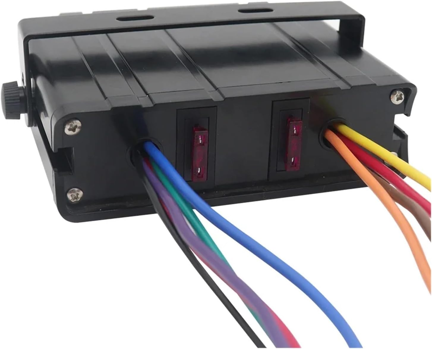 Toggle Controller Panel with LED Light Indicator 40A 12V Marine Rocker Switch Box 6 Gang Buttons