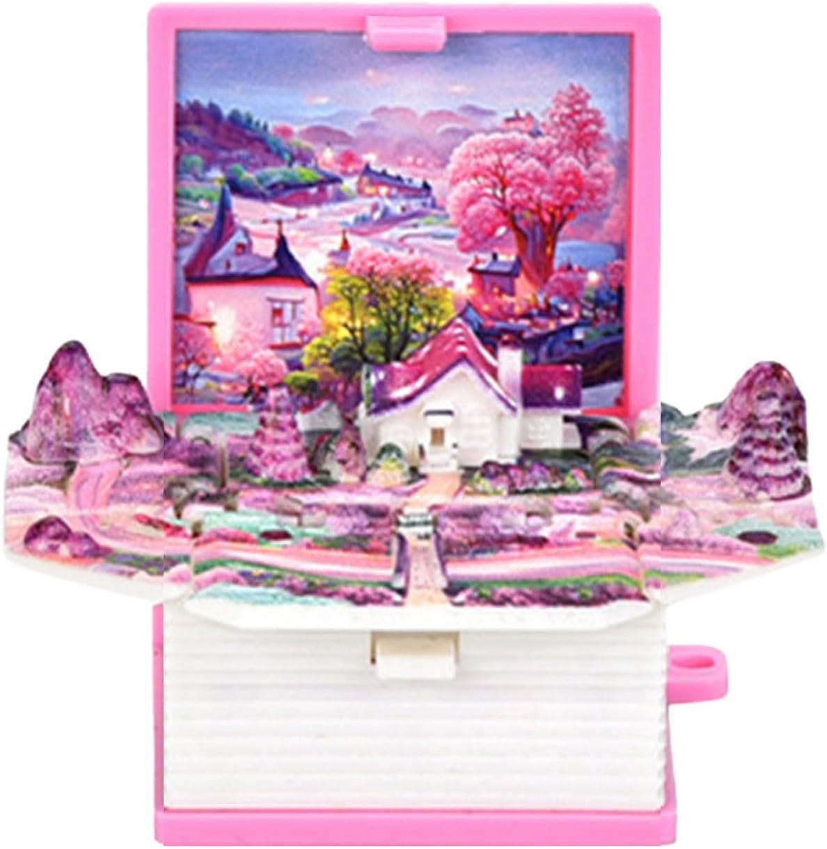 Pop-Up Book Keychain For Kids Mini Backpack Keychains, 3D Folding Keychains For Decompression Toy Kids Gift (Color-3)
