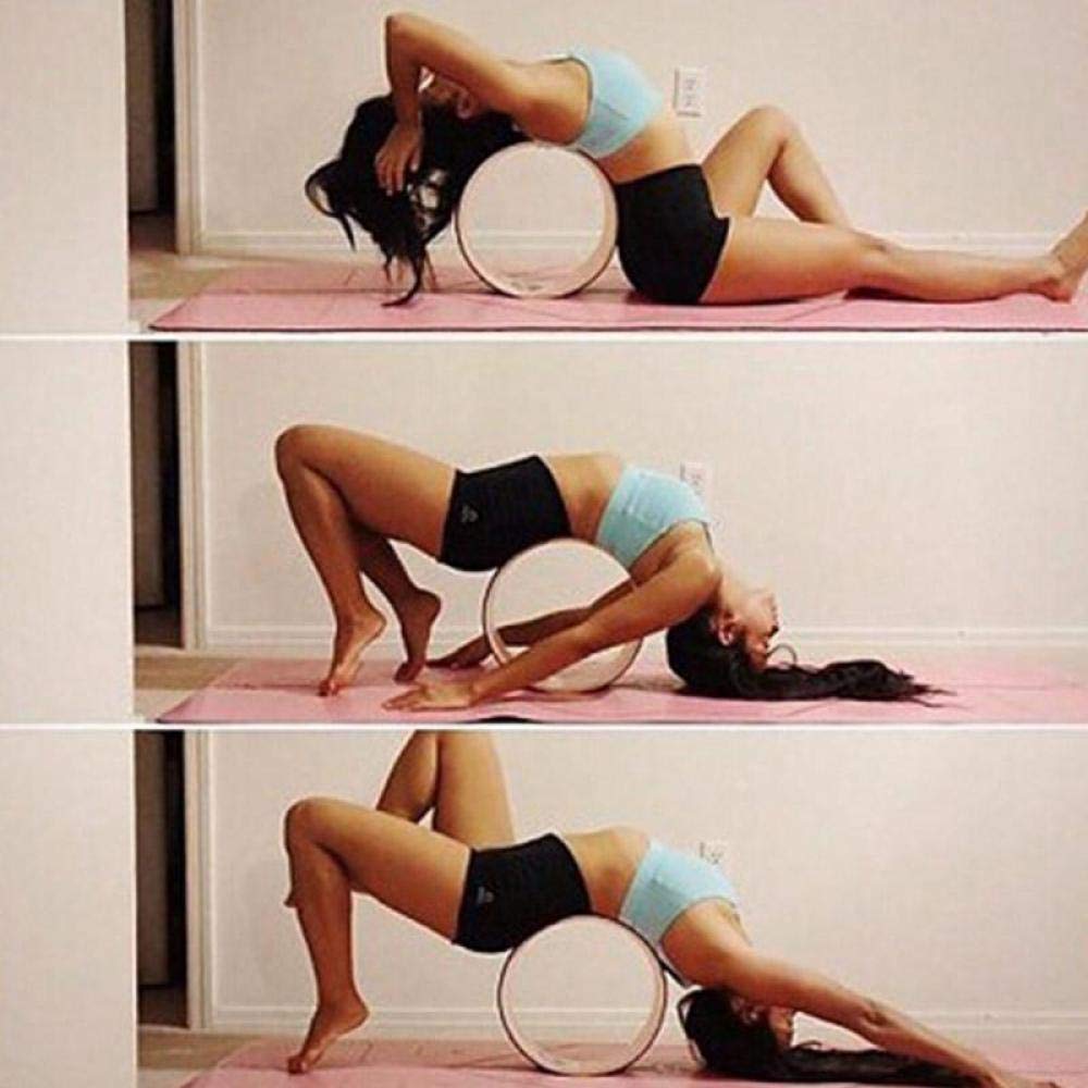 Ruota for allenamento yoga in legno antiscivolo e resistente all'usura, strumento for l'allenamento della schiena, anello for Pilates dimagrante magico for la forma vita
