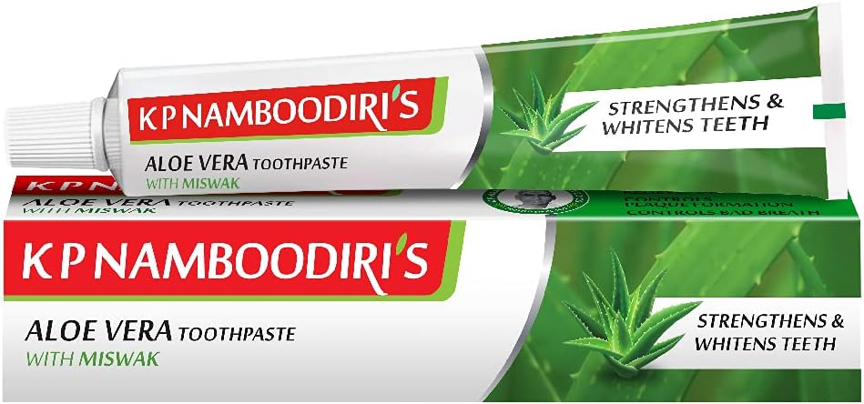 K P Namboodiri's Aloe Vera Herbal Tooth Paste 100 Gram (2 Pack)