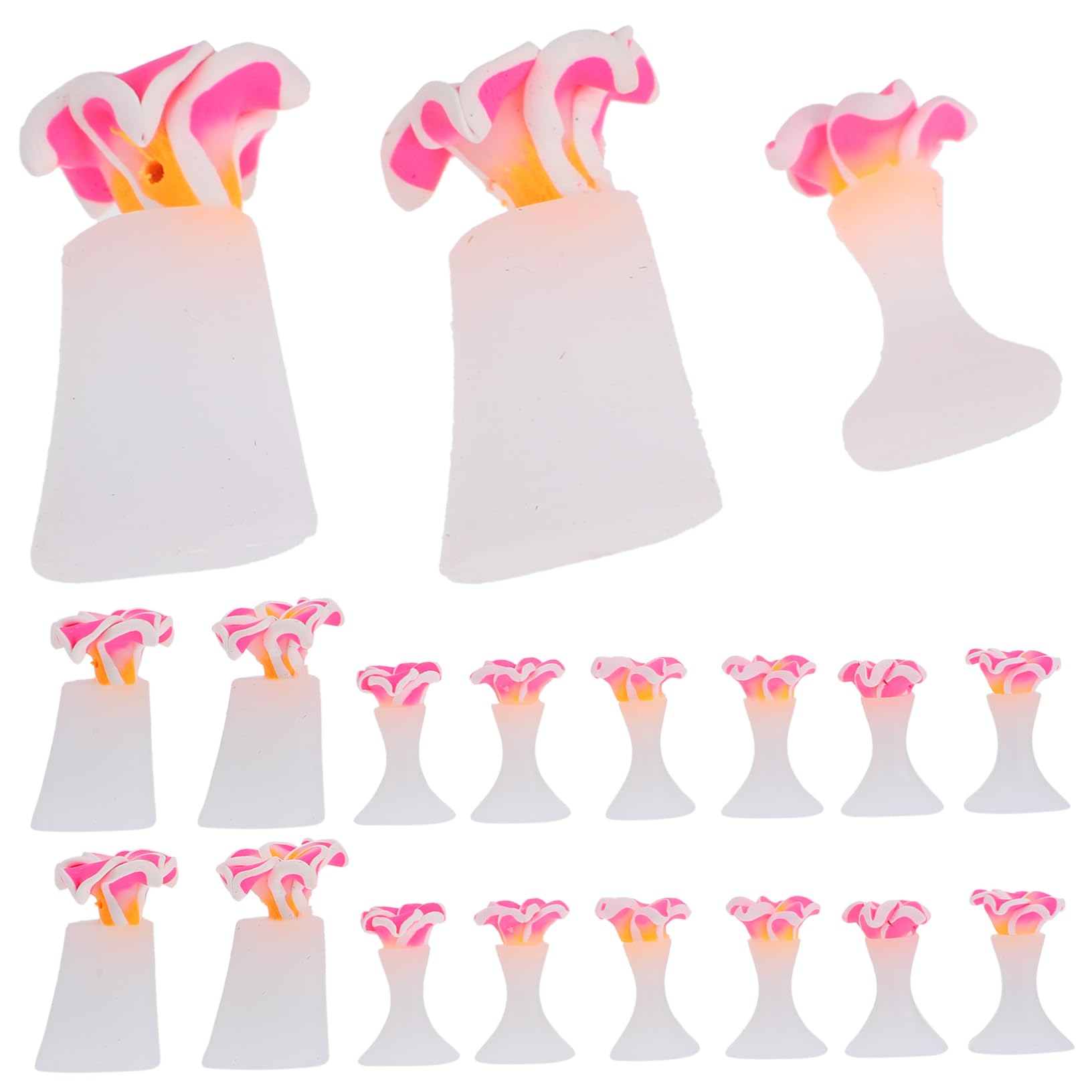 Healvian 9juegos Separadores De Dedos De Silicona Para Pedicura De Herramienta De Manicura Para Arte De Uñas Cómodos y Flexibles Para Mujeres