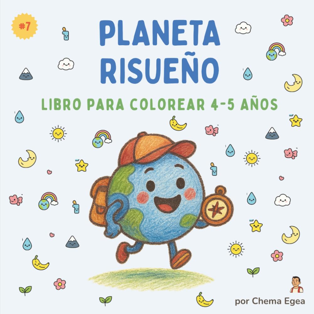 Planeta risueño: Dibujos tiernos de planetas y estrellas para colorear – Libro infantil para 4-5 años (Planeta Coloreta)