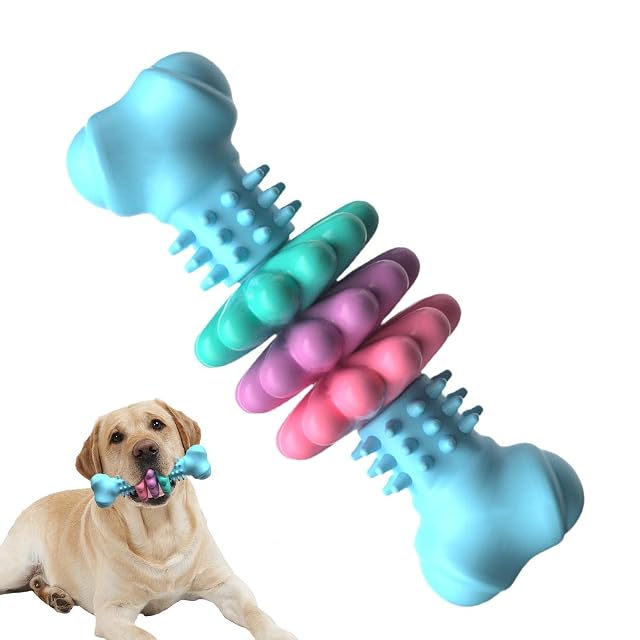 Rosixehird masticable para perros indestructible, hueso de goma, de inteligencia para perros