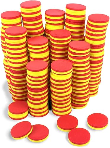 EAI Education QuietShape - Juego de 200 contadores magnéticos de doble cara de espuma de dos colores