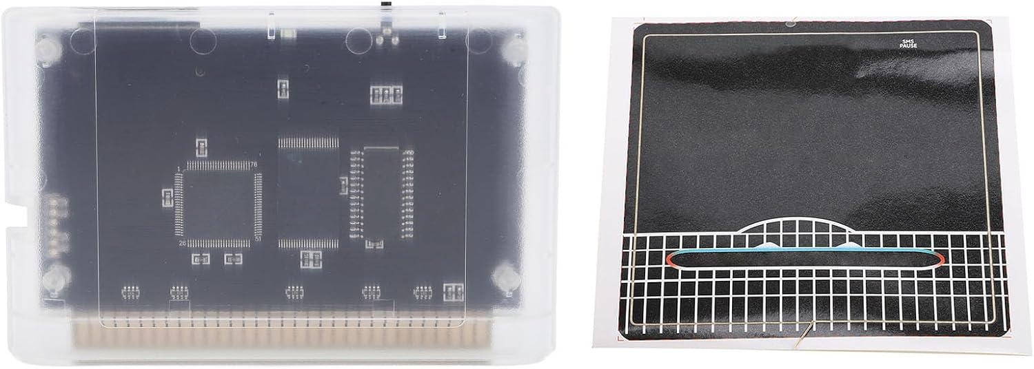Game Accessories Transparent 3000 in 1 Game Card with 8GB Memory, for Mega Drive, Master System and 32X Games (Transparent White)