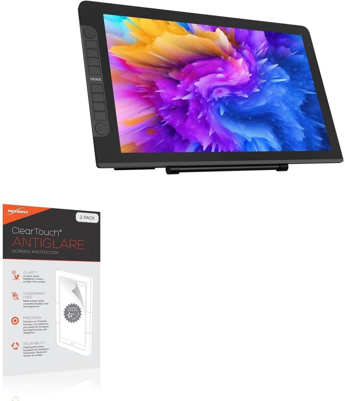 BoxWave Screen Protector Compatible with Veikk Studio VK2200 - ClearTouch Anti-Glare (2-Pack), Anti-Fingerprint Matte Film Skin