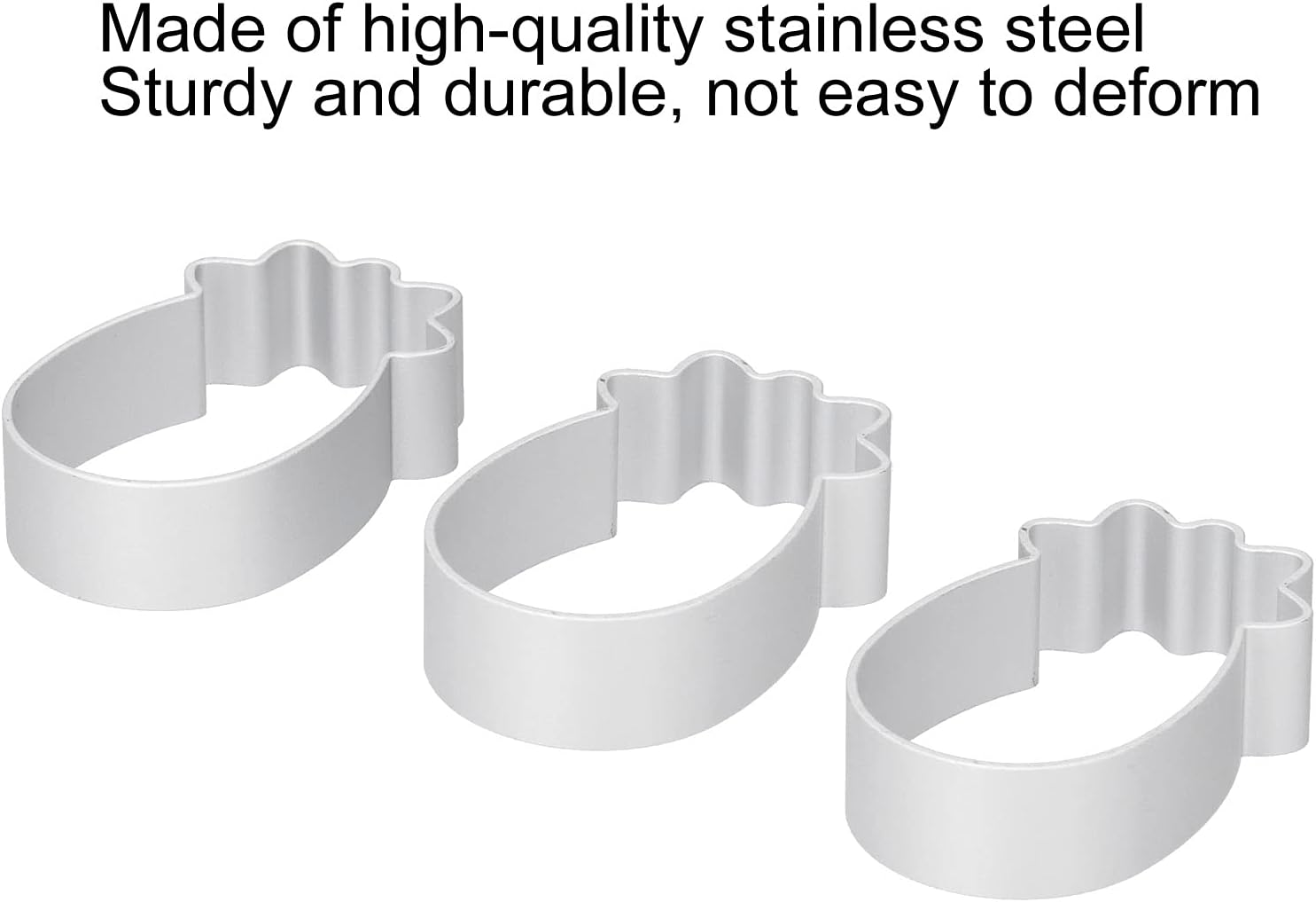 Biscuits Set, 10Pcs/Set Baking Set Durable Mutifuctional Practical Stainless Steel for Bakery for Pastry Making Tool for Baking Supplies for me //2070(Large Ingot) (Pineapple Shape)