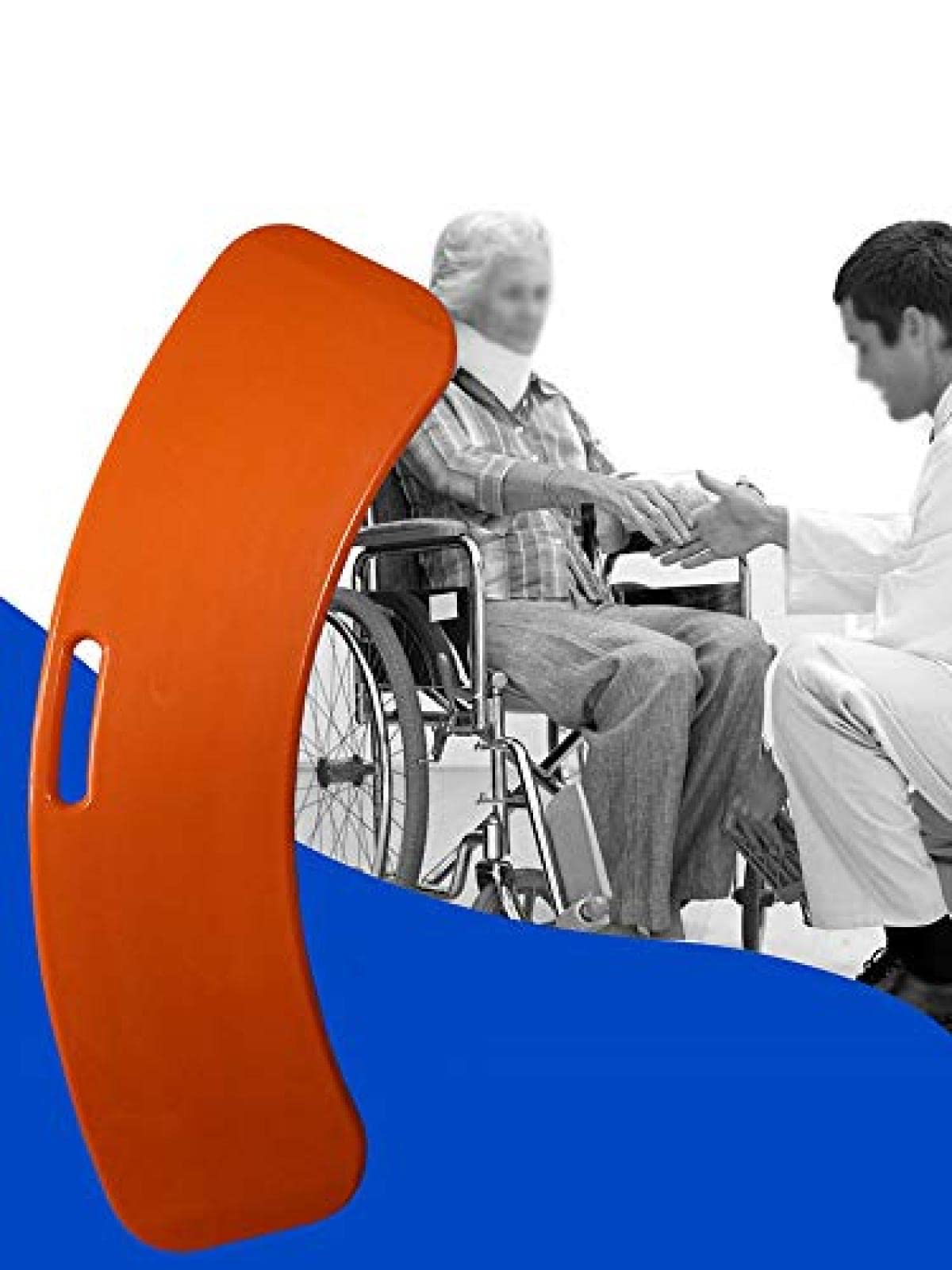 Tavola di trasferimento per Anziani, disabili e portatori di Handicap - Tavola di trasferimento Scorrevole Curva - Ausilio per Il trasferimento di sedie a rotelle e tavola Scorrevole,Lusso