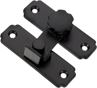 180 Sliding Door Lock Pocket Door Lock Barn Door Locks and Latches Gate for Wooden Door Gate Lock Hasp Barn Door Locks for Bathroom Gate Latch for Wooden Fence Door Latch Black