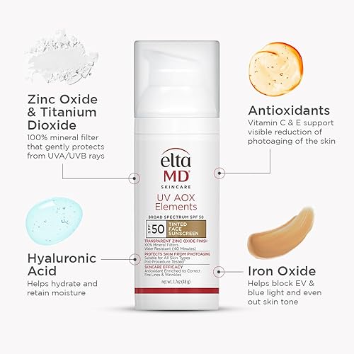 Miniatura 7 de EltaMD UV Elements SPF 44 - Hidratante tintado para la cara con SPF hidratante mineral tintado para la piel seca hidrata la piel seca hidratante