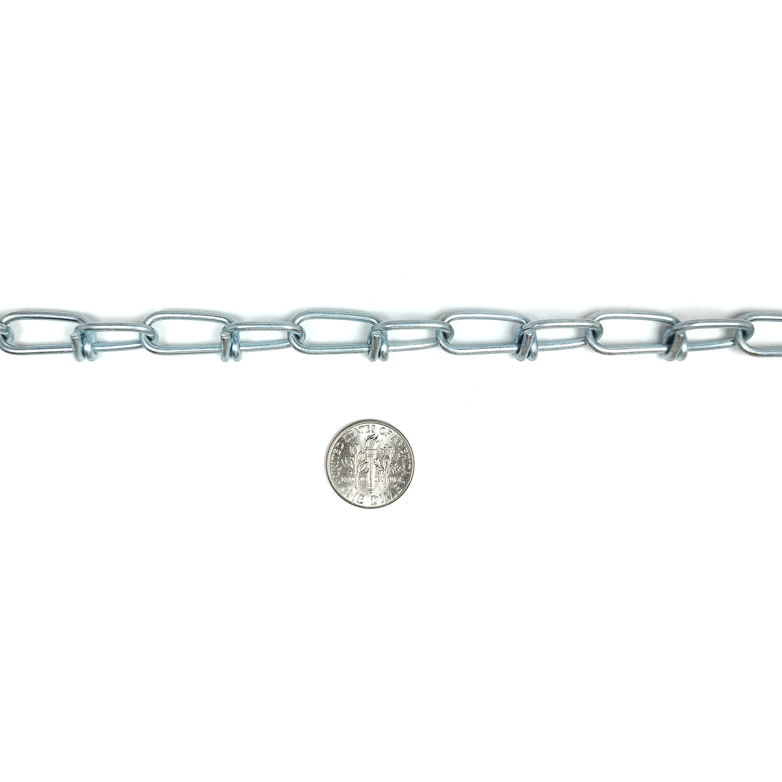 Snapklik.com : #1 X 15-FT Double Loop Chain, Bright Galvanized,155lbs ...
