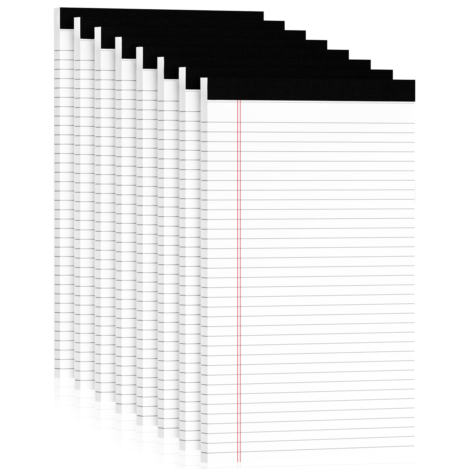 Legal Pads 8.5 x 14 Note Pads, 8 Pack White Paper Pads 8.5''x 14'', Wide Ruled Notebook Pad, Lined Pads of Paper Writing Pads, White Notepads 8.5 x 14, Double Sided, Cardboard Backing, 30 Sheets/Pad