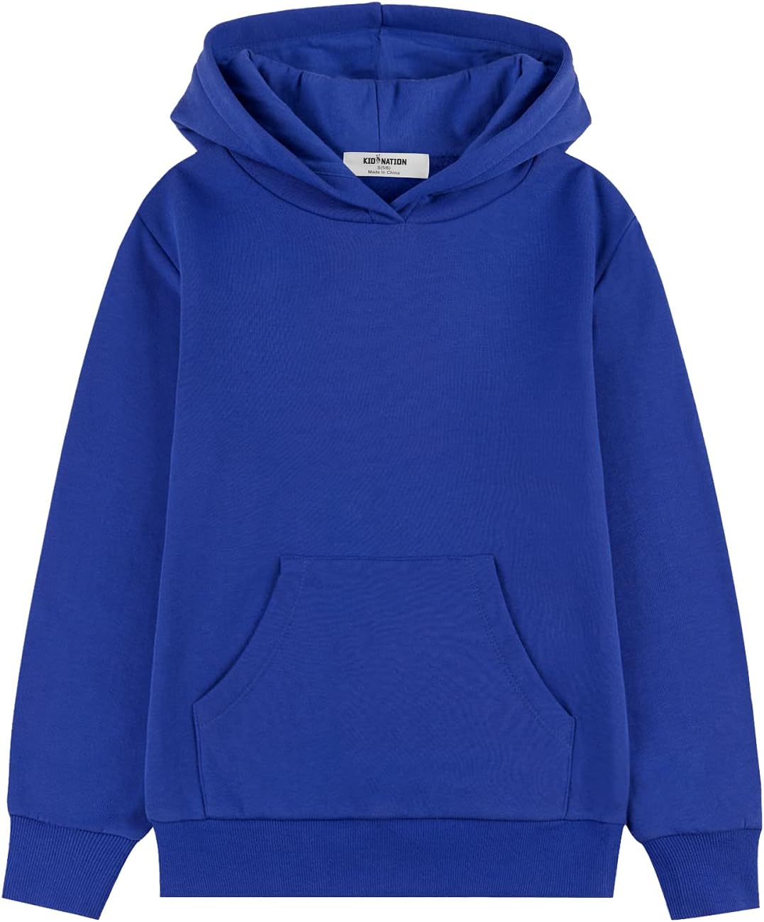 Kid Nation Kids' Soft Brushed Fleece Casual Basic Pullover Hooded Sweatshirt Hoodie for Boys or Girls 4-12 Years