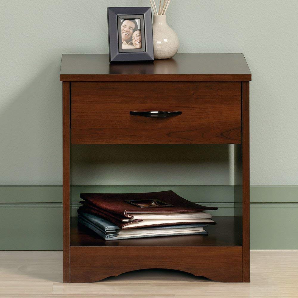 Solid Sheesham Wood Bedside Table for Bedroom, Wooden Nightstand Lamp Table with Drawer & Shelf Storage, Solid Wood Bedside Table, Honey Oak Finish-image-41