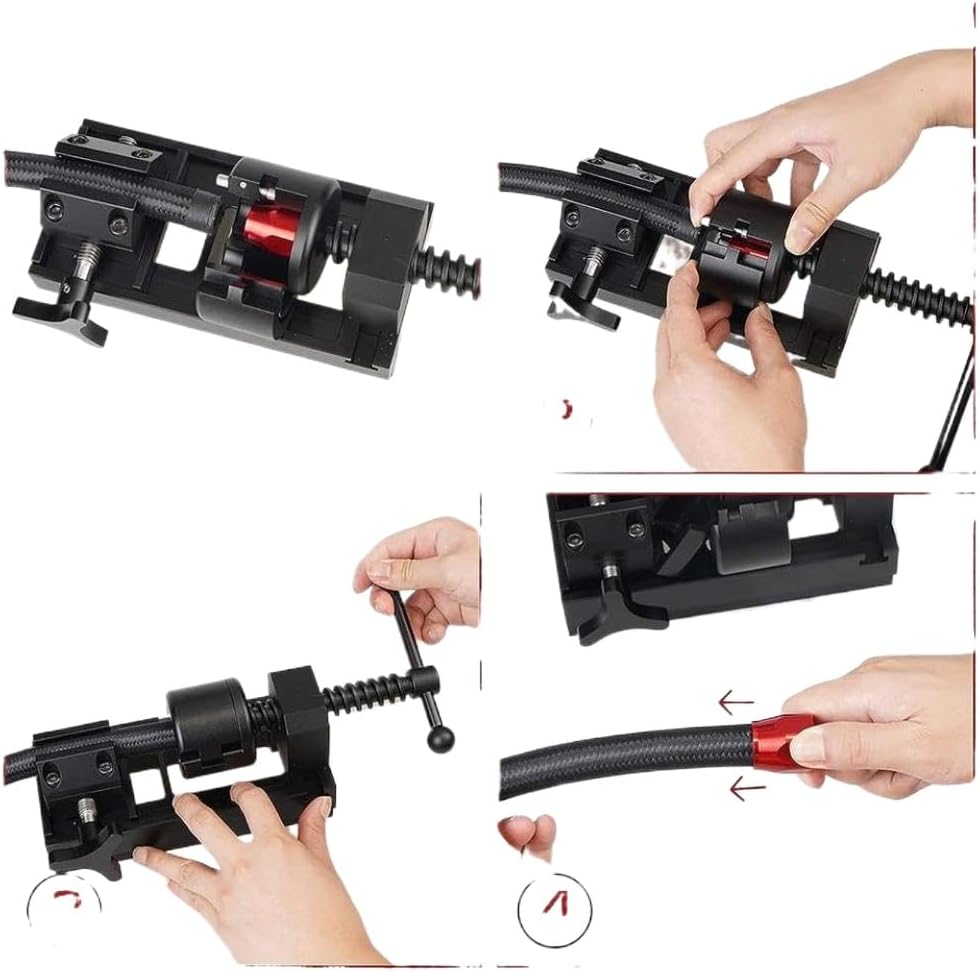 Fuel Line Fittings Installation Tool Kit Aluminum Fuel Hose Connection Bracket for 4AN 6AN 8AN 10AN 12AN Connector