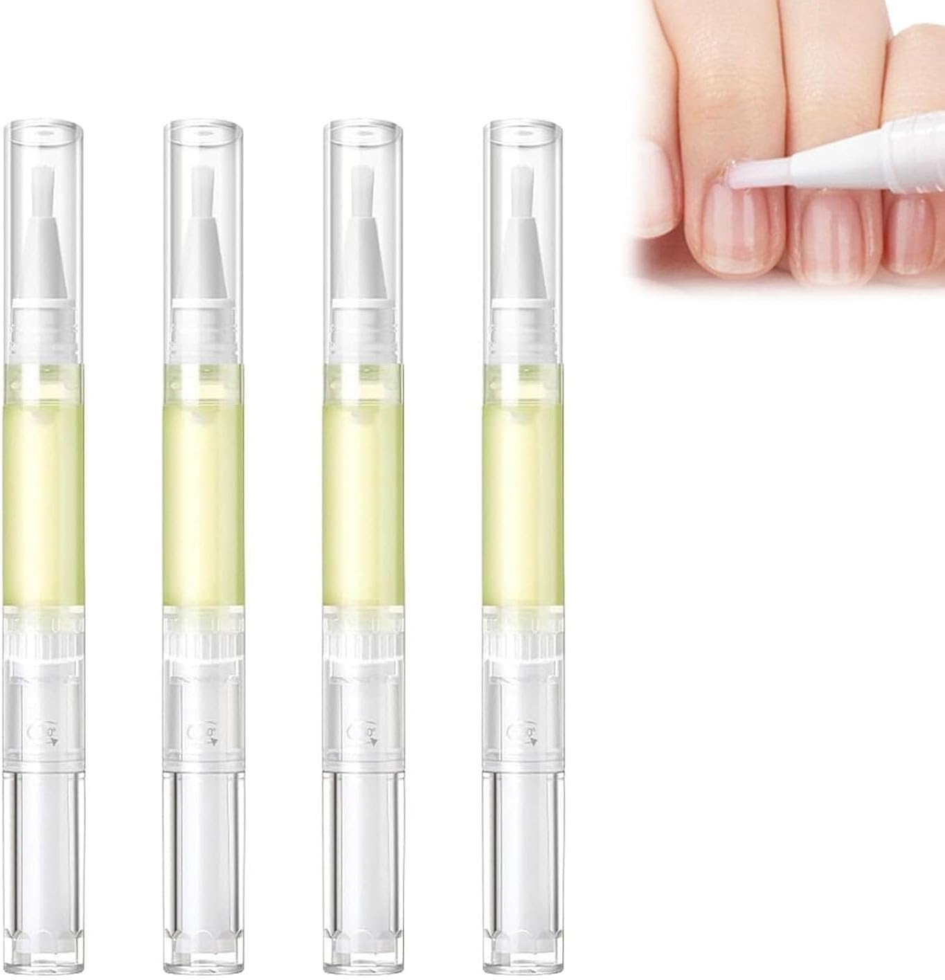 Anperio Nail Growth Oil Pen, 4PCS - Moisturizing, Strengthening Cuticle Oil For Damaged Nails