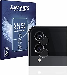 Savvies Screen Protector compatible with Samsung Galaxy Z Flip 4 (ONLY Camera) Protection Film Clear 6-Pack