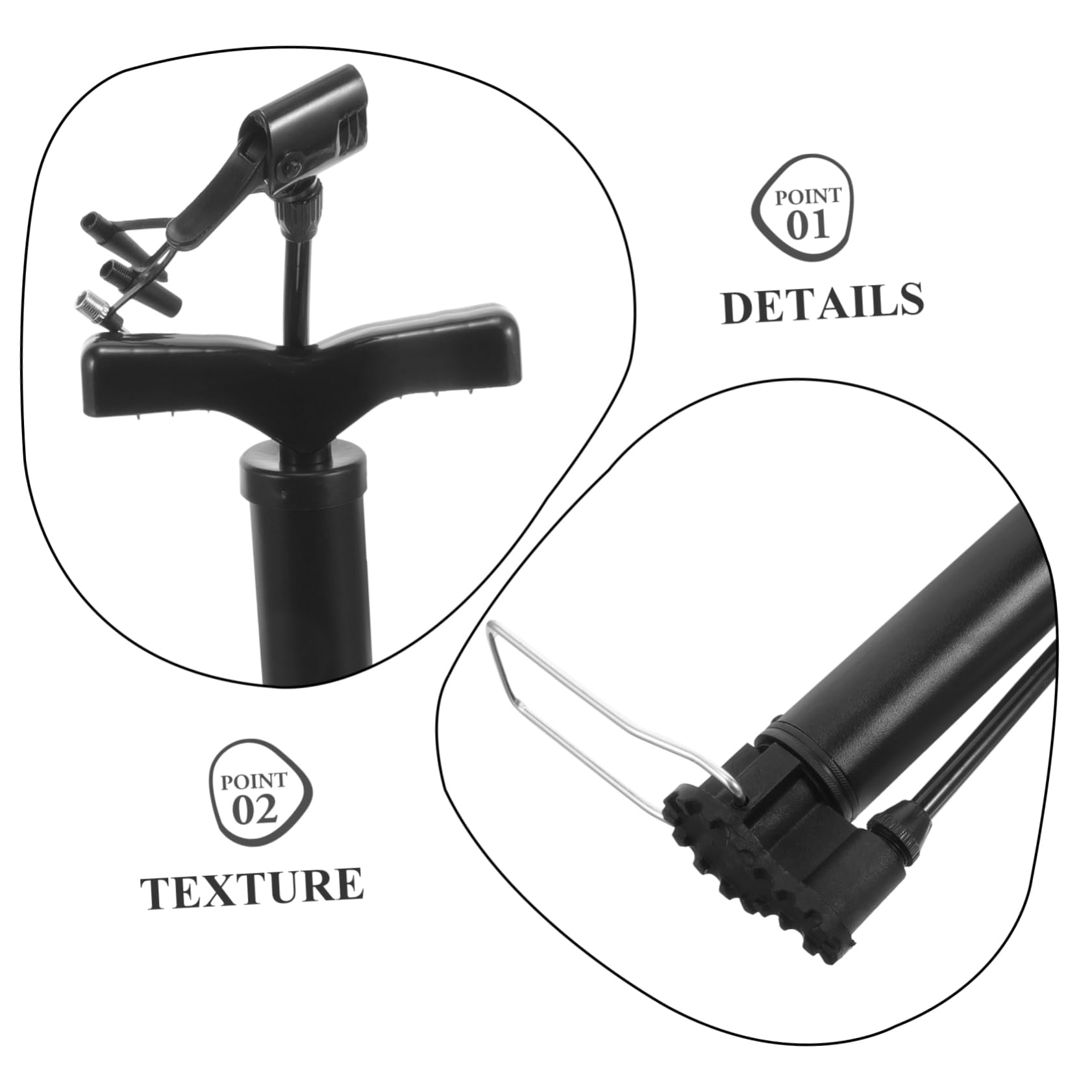 VANZACK 5 Piezas De Bola Hinchador Bicicleta Pelota Yoga Inflador De Bicicleta De Balón De Fútbol De Baloncesto Manual para Globos De Fútbol Acero
