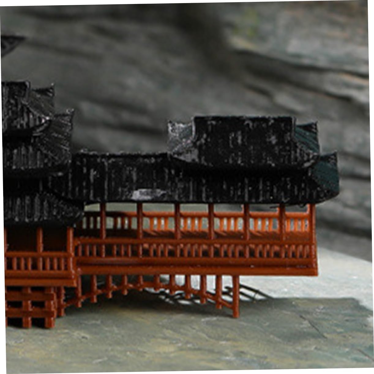 Levemolo Miniature Bridge Decoration Plastic Antique Style for Mini Garden