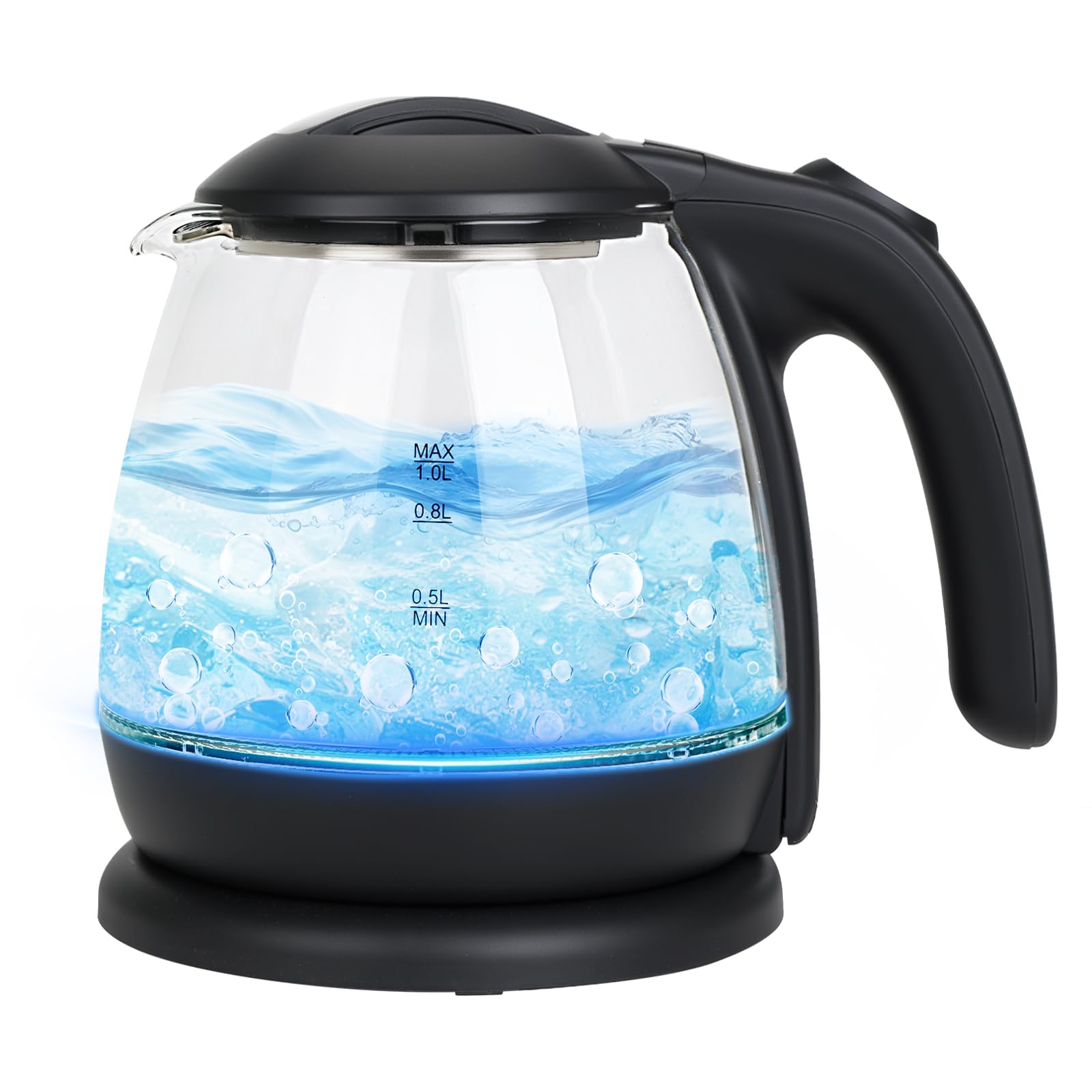 Amazon | 電気ケトル 耐熱ガラス 大容量1.0L ケトル 湯沸かし【2026