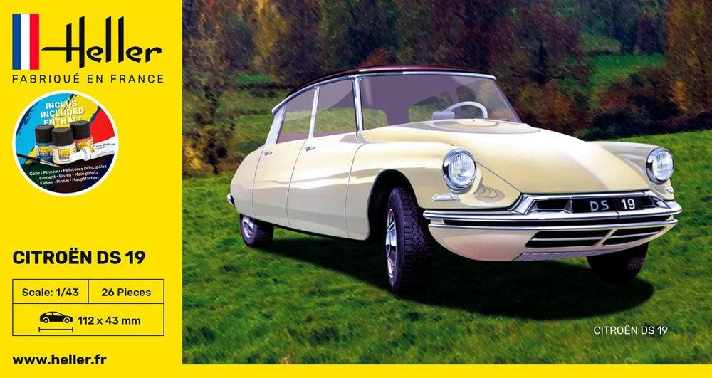 Amazon.com: Heller Model, 56162, Citroen ds 19,1/43 : Arts, Crafts