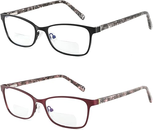Miniatura 1 de Gafas de lectura bifocales para mujer, luz azul, lector de computadora, a la moda, transparente, ojo de gato, gafas elegantes de diseñador