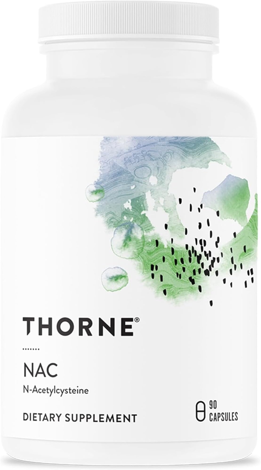THORNE - NAC - N-Acetylcysteine - 500mg - Supports Respiratory Health & Immune Function - Promotes Liver & Kidney Detox* - Gluten, Dairy & Soy-Free - 90 Servings