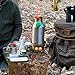 Kelly Kettle Trekker Kit 20oz Small Stainless Steel Camp Kettle with Whistle, Lightweight Camping Stove for Fishing, Hunting, Hiking, Survival Gear