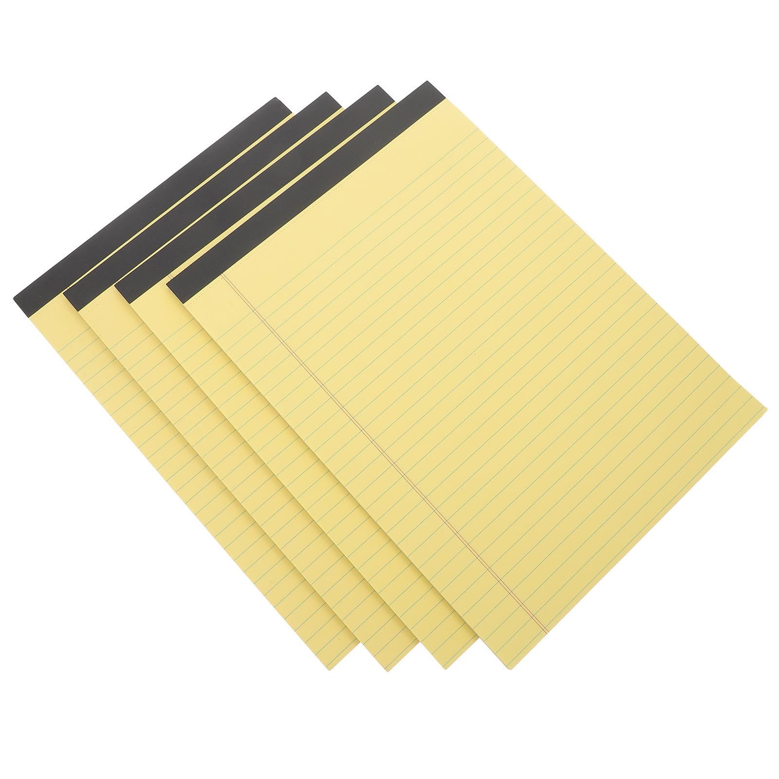 Blocco Note A4 a Righe Larghe Strappabile Set da 4 Pezzi Carta Spessa Blocco per Appunti Portatile per Ufficio e Studio Formato 214X296 CM Agenda Tascabile per Promemoria e