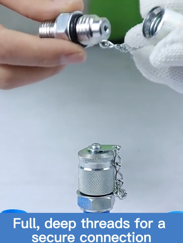 Image of Hydraulic Test Adapter Coupling Connector Thread for Hydraulic Systems High Pressure Hose Fitting Measuring Tool Sealing Point Test(ZG1 /4)