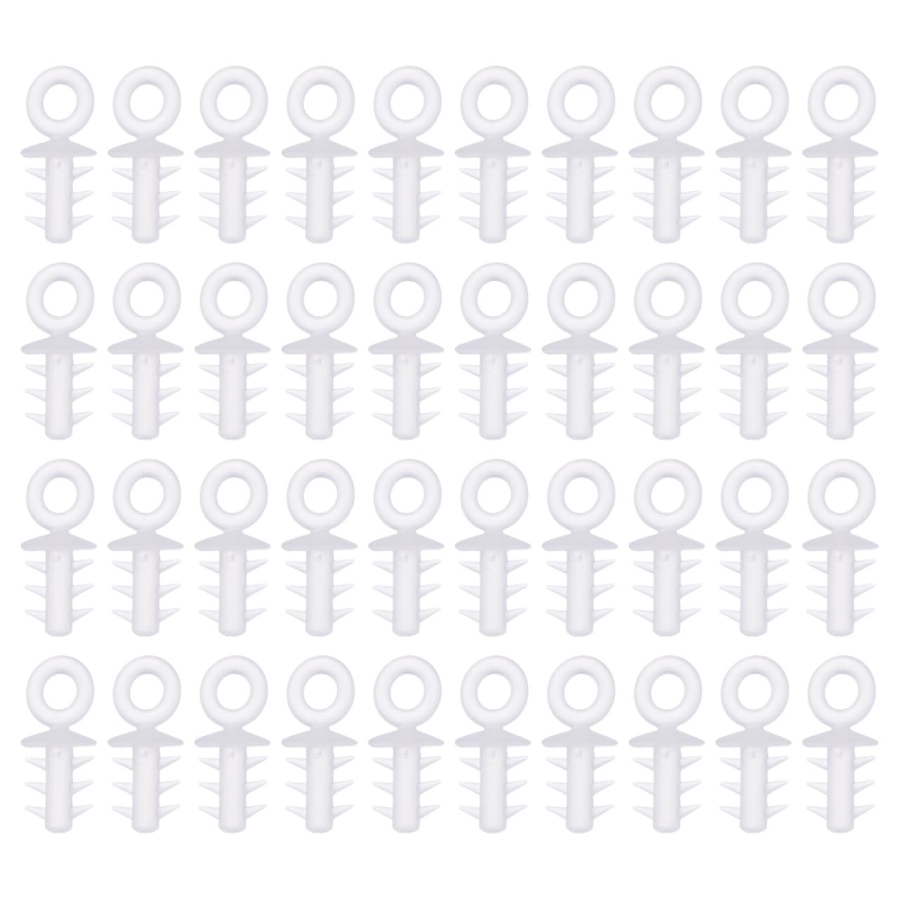 Amosfun Christmas Ball Caps Foam Ornament End Caps 200Pcs DIY Decorative Ball Holder for Tree Hanging Craft Accessories