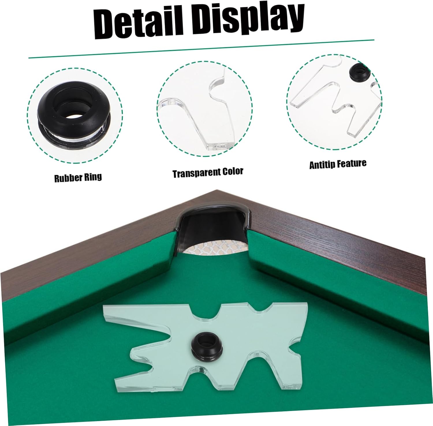POPETPOP Billiards Accessory Portable Pool Cue Holder Stand Acrylic Cue Rack for Billiards Table