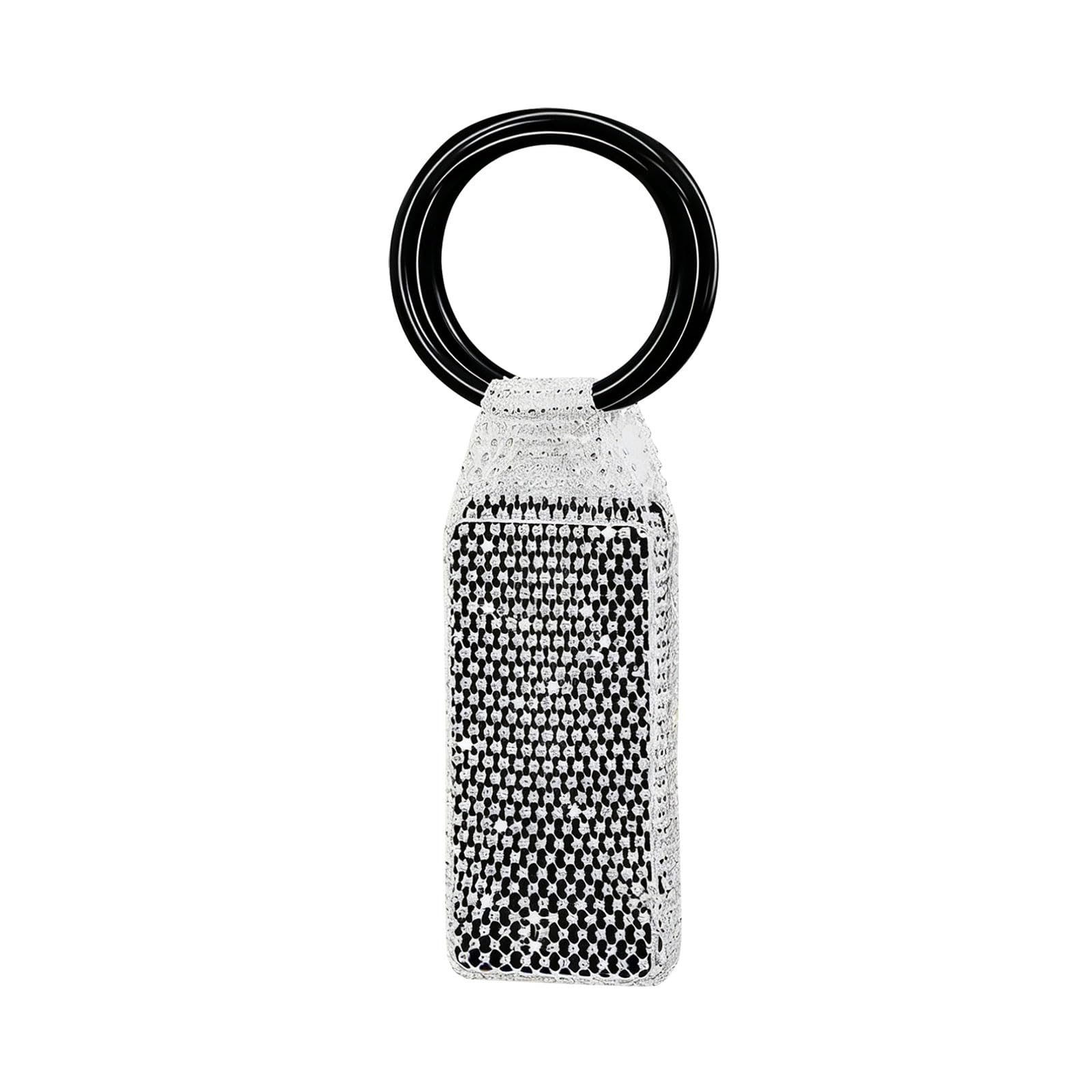 NVOQILIN Premium Metallic Knit Purse with Sparkling Rhinestones Fits Most Devices Perfect Present Elegant Handwoven Crystal Decorated Phone Case