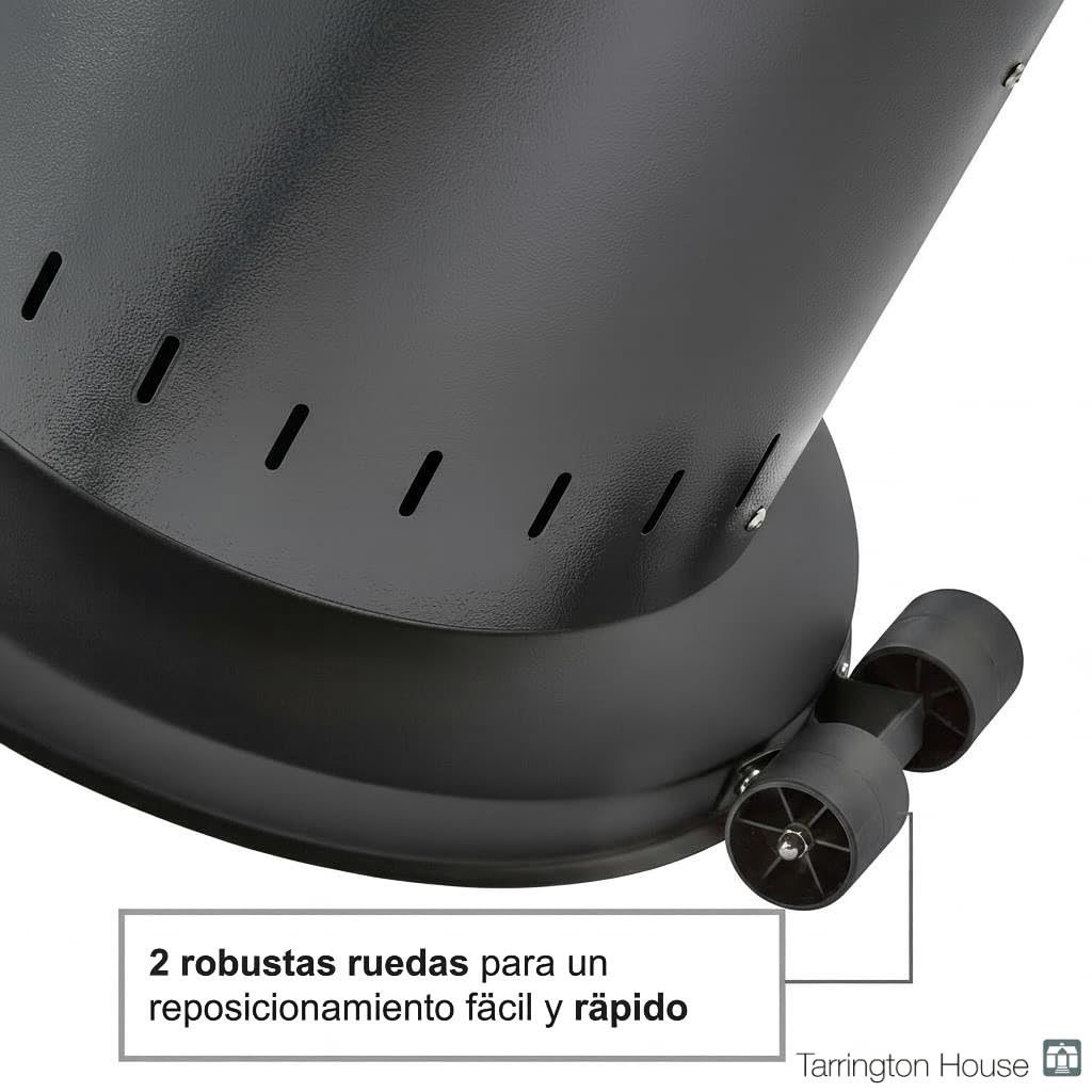 Tarrington House Estufa de gas Seta para exterior GPH3000, 76 x 218 cm, gris