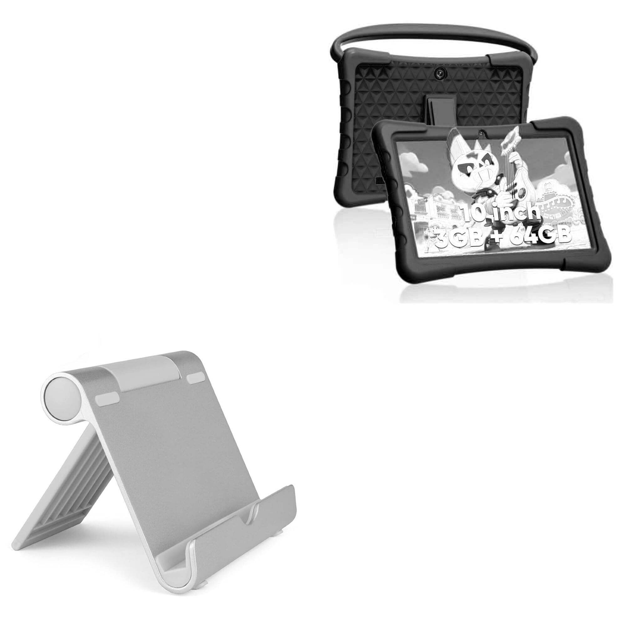 BoxWaveStand and Mount Compatible with RliyOliy P30 Kids Tablet (10 in) - VersaView Aluminum Stand, Portable, Multi Angle Viewing Stand