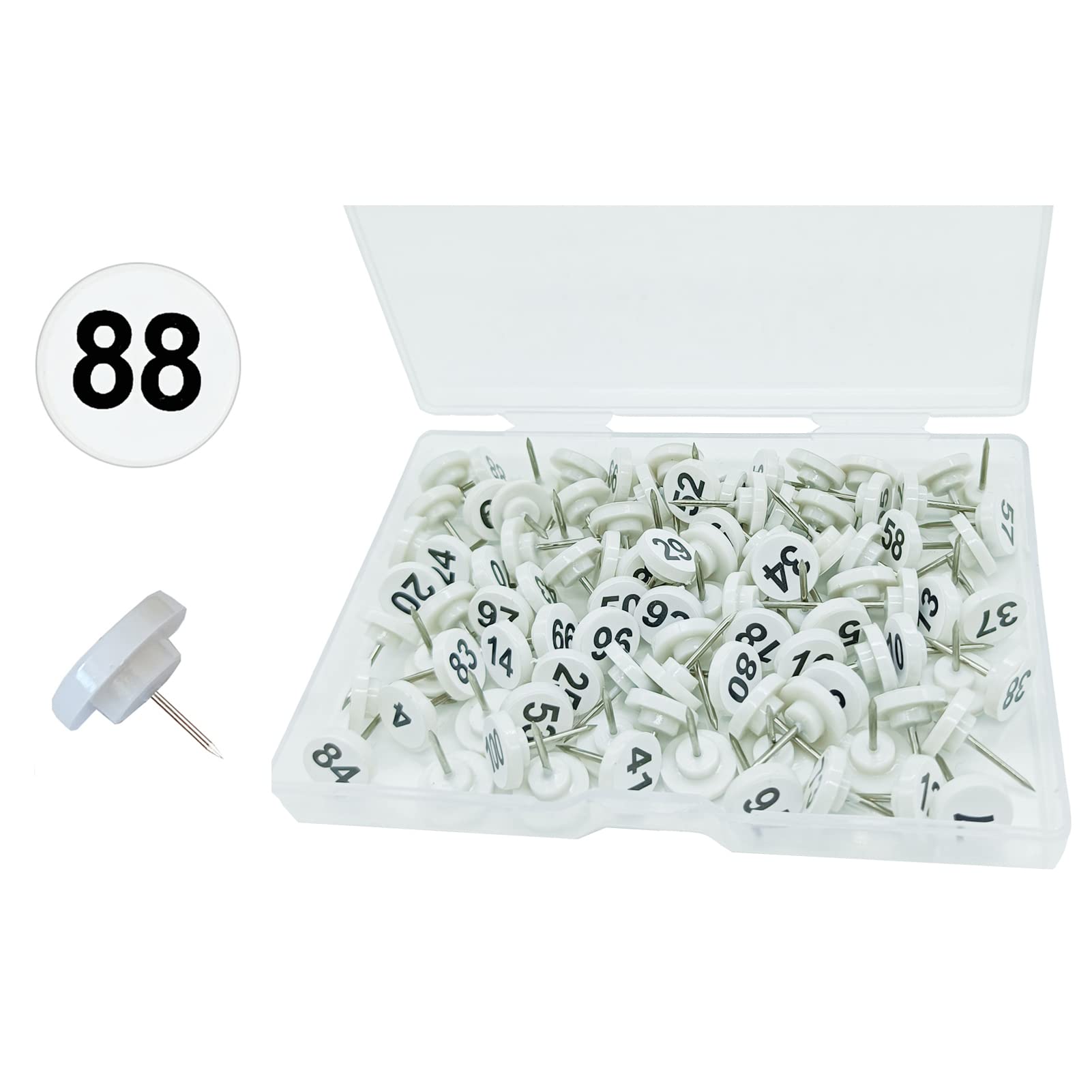 Buy 100 Pcs Numbered Push Pins 1100 Number Pins Sequential Pins Thumb