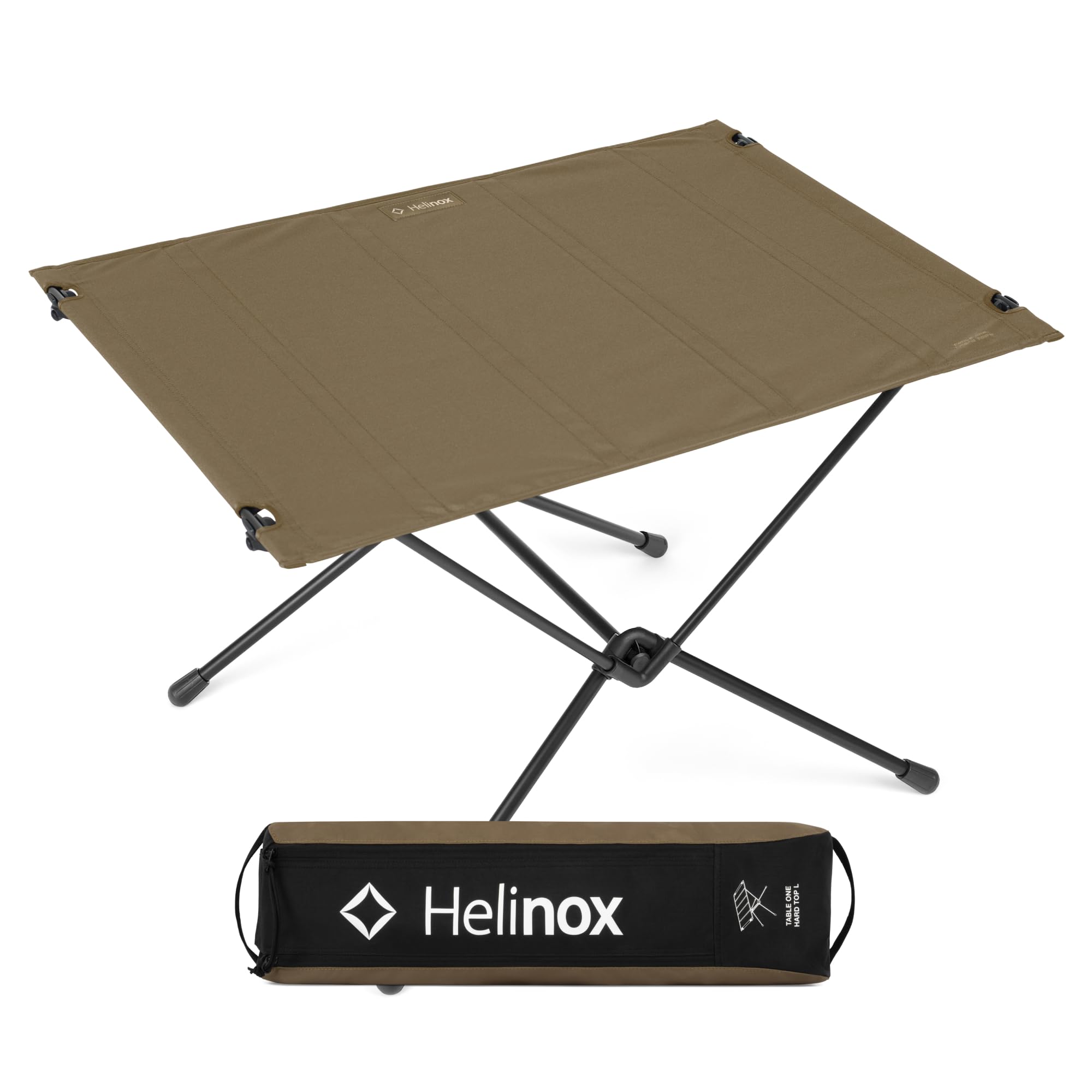 Helinox Table One Hard Top Lightweight, Collapsible, Portable, Outdoor Camping Table, Large - 29.5 x 22.5 Inches, Coyote Tan (2026)