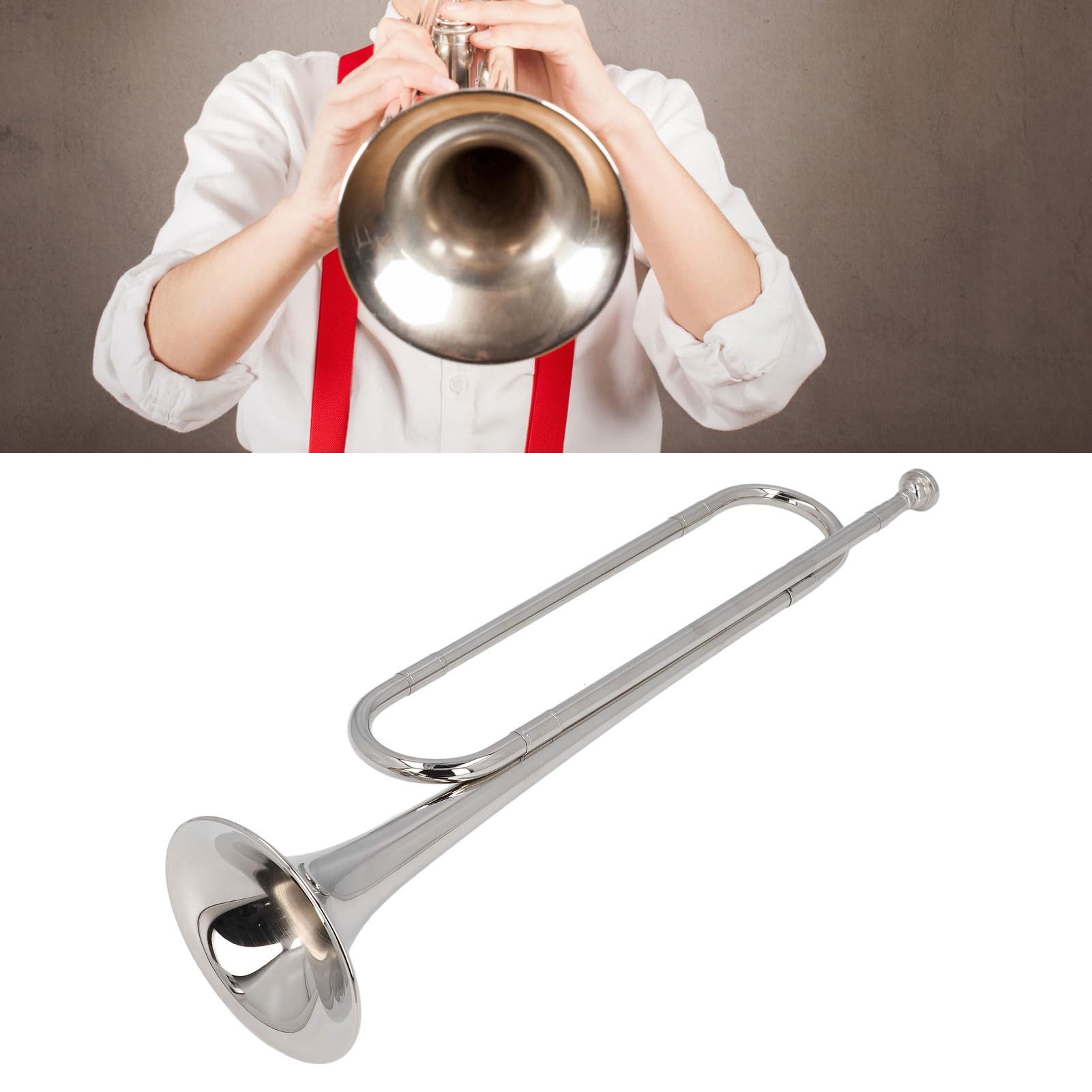 Cuerno de Corneta, Trompeta de Orquesta de Caballería Estándar Retro con Llave BB para Banda de Estudiantes Escolares para Niños