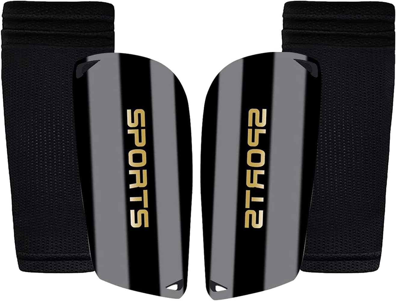 Soccer Shin Guards Shin Pads for Kids Youth Adult, Shin Guard and Shin Pads Sleeves for Boys and Girls for Football Games, EVA Cushion Protection Reduce Shocks and Prevent Injuries