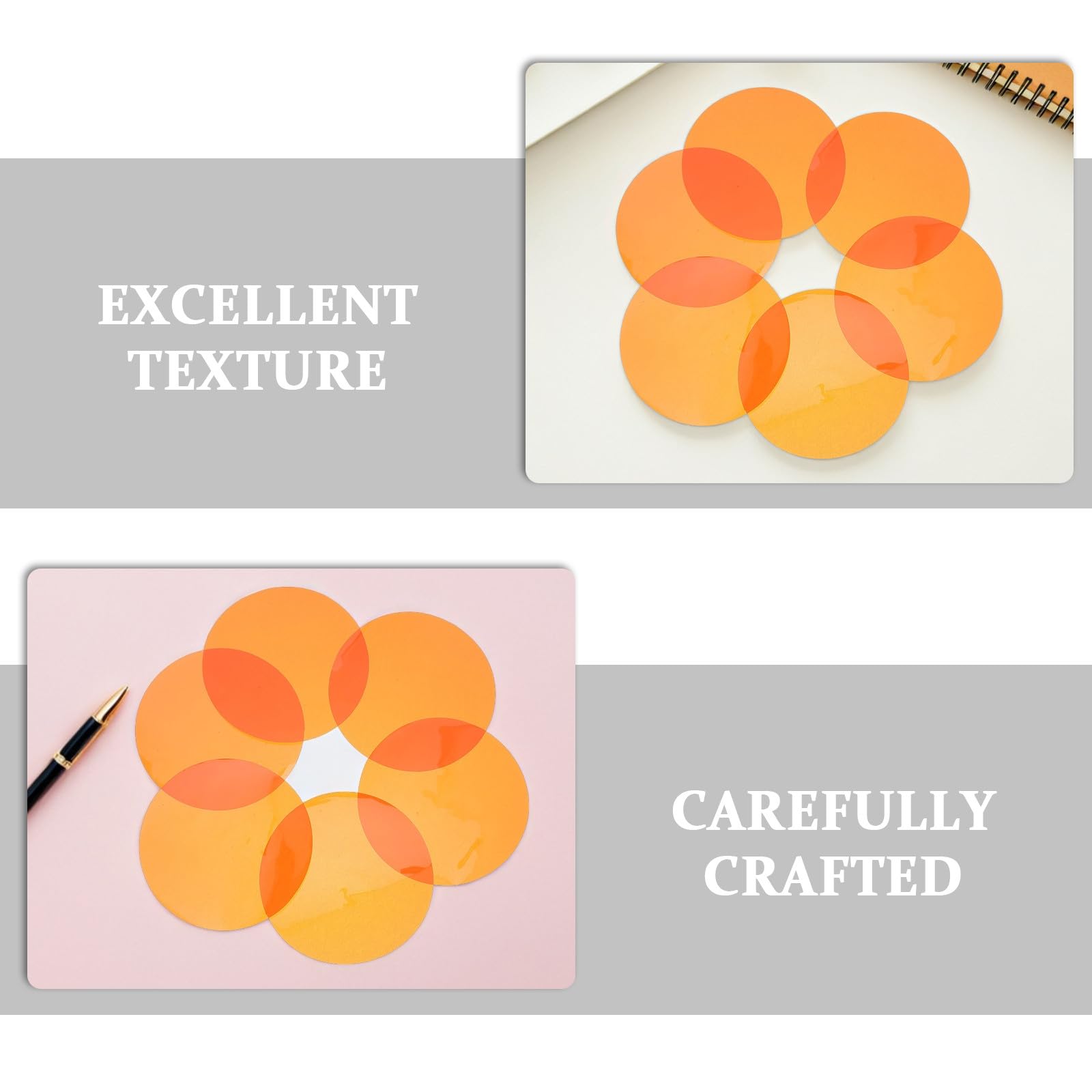 Yardenfun Filtres Gélatine Autocollants pour Éclairage LED 20 74 CM Gel Couleur Ambre Chaud Feuilles de Correction pour Spots et Lampes Ambiance Scène Dj et Maison