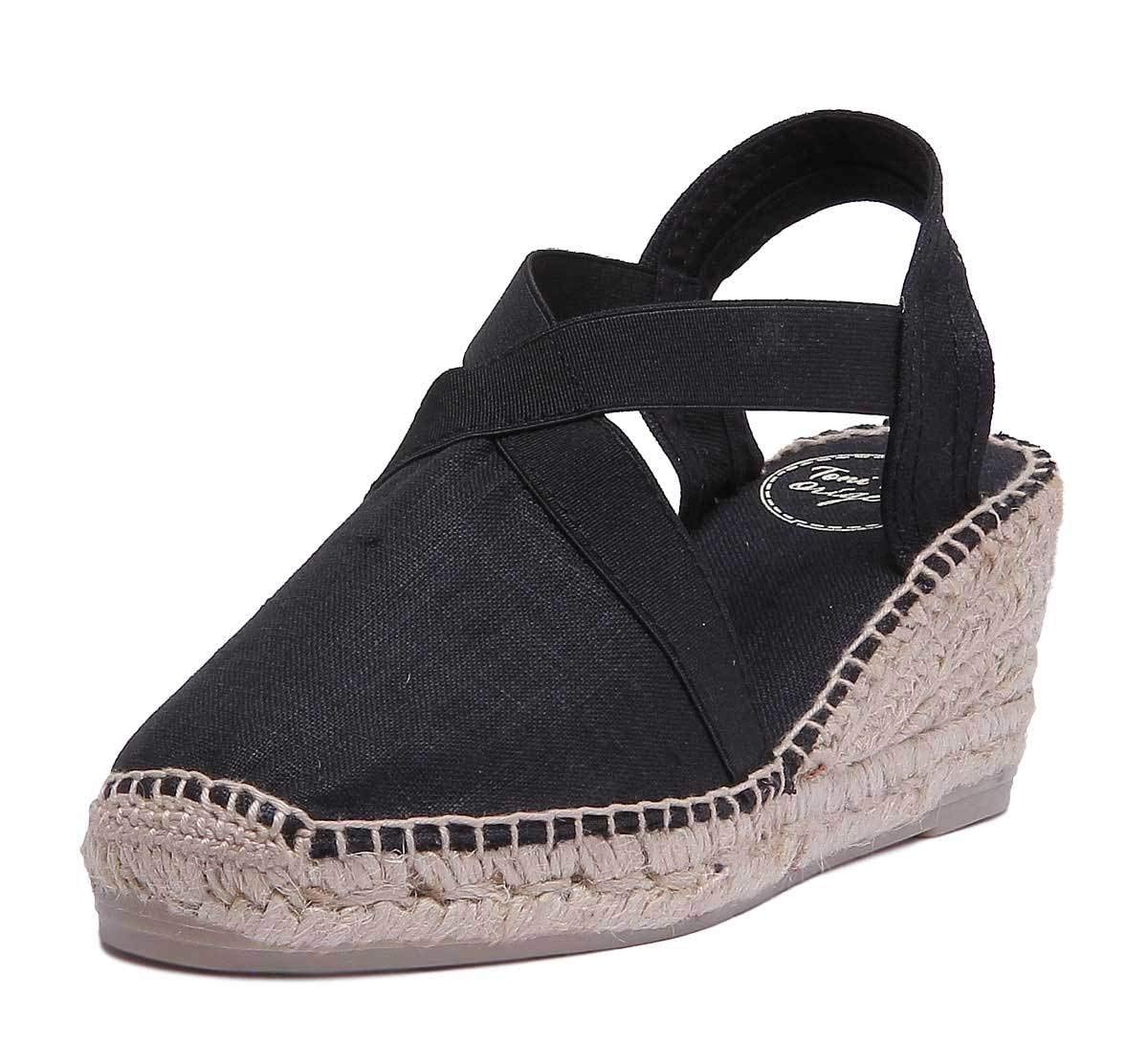 Espadrille Femme en Coton - TER - Noir, 37 EU