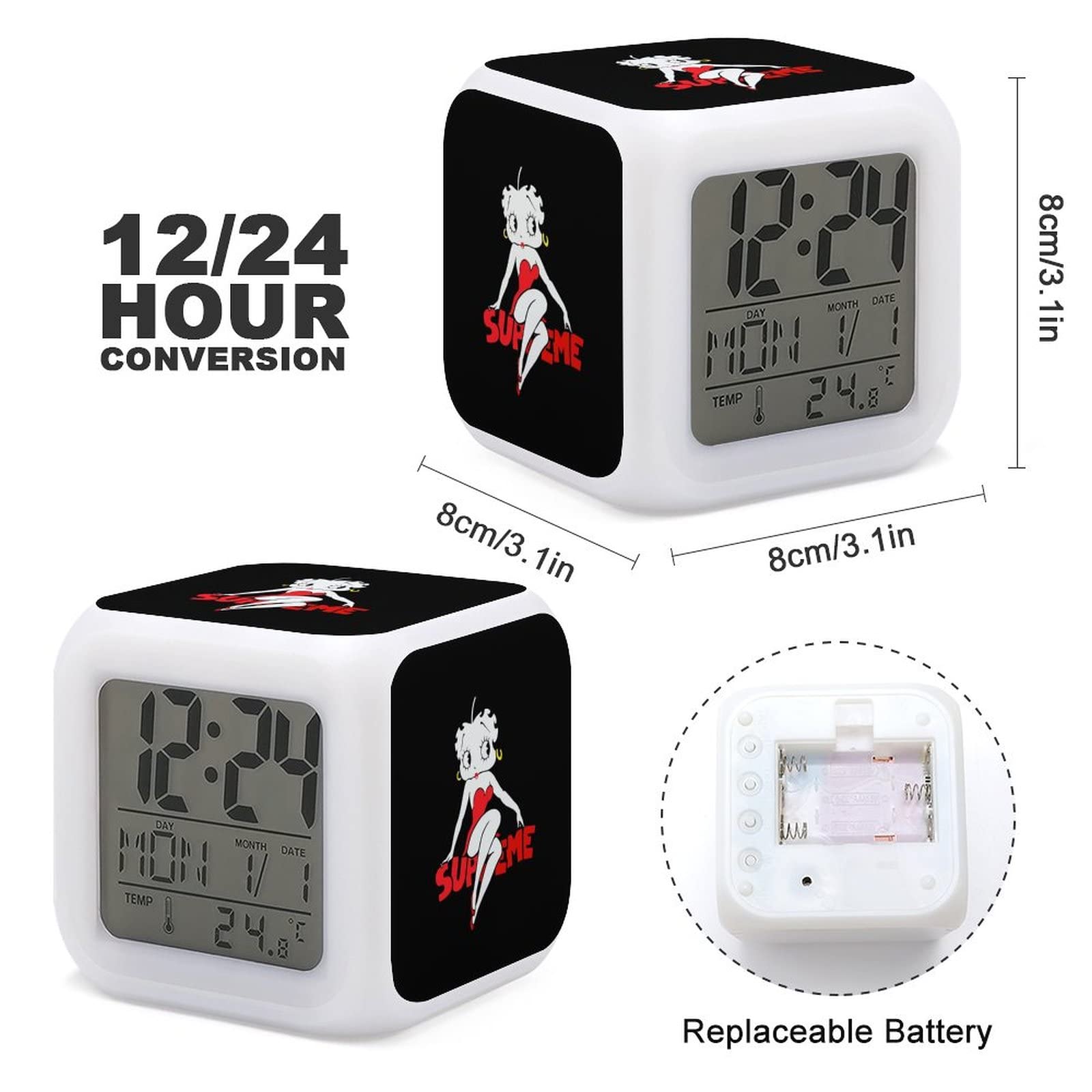 BETTY BOOP ゼンマイ式目覚まし時計 Amazon.co.jp: ベティちゃん ベティ ブープ 目覚まし時計