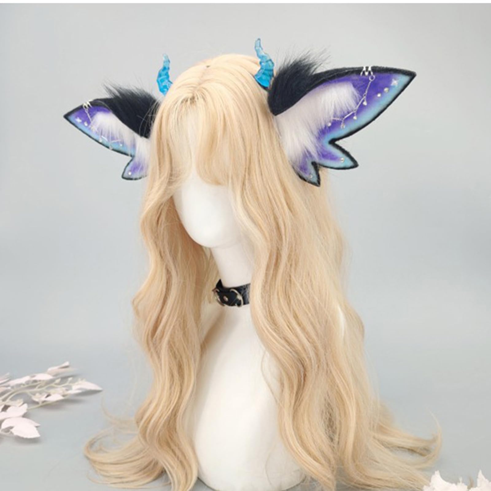 Diadema con orejas de animales de peluche, cómoda diadema étnica para fiestas de cosplay, fiestas y festivales de música, gorro de felpa suave