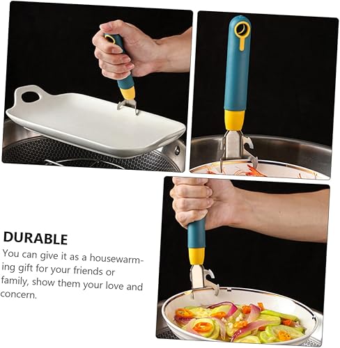 Miniatura 5 de Veemoon 3 unids levantador de bandeja plato caliente plato clip de placa Pinzas Tazón Pinzas Clip de acero inoxidable Abrazaderas de plato de cocina