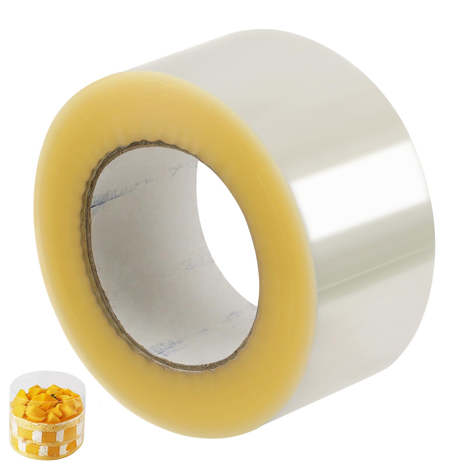 Bestomz Transparent Cake Collars Clear Acetate Sheets Acetate Roll For Cakes Chocolate Mousse Cake Decorating Crafting（6Cmx10m)